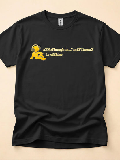 No Thoughts Just Vibes Shirt | AIM Aesthetic Tee | Millennial Nostalgia Shirt | Y2K Internet Humor | Alt Mom Graphic Tee