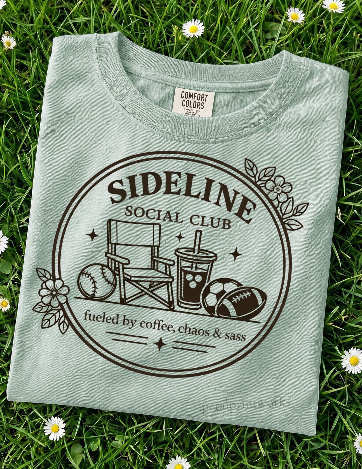 Sideline Social Club Tee – Sports Mom Shirt – Game Day Shirt – Soccer Baseball Football Mom Tee