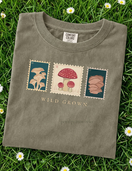 Wild Grown Mushroom Tee – Vintage Nature Shirt | Comfort Colors 1717