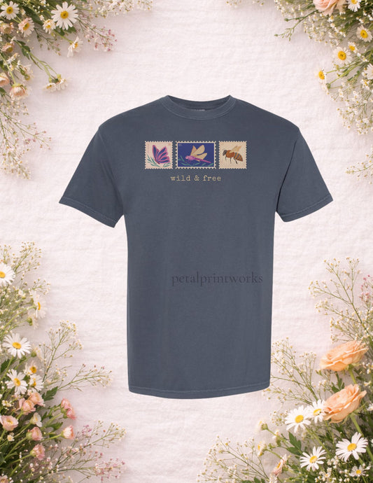 Wild &Free Tee – Nature Inspired Graphic Shirt | Comfort Colors 1717